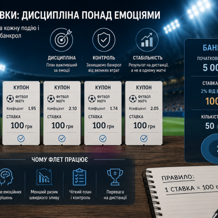 Банкрол і ставки флетом у футболі